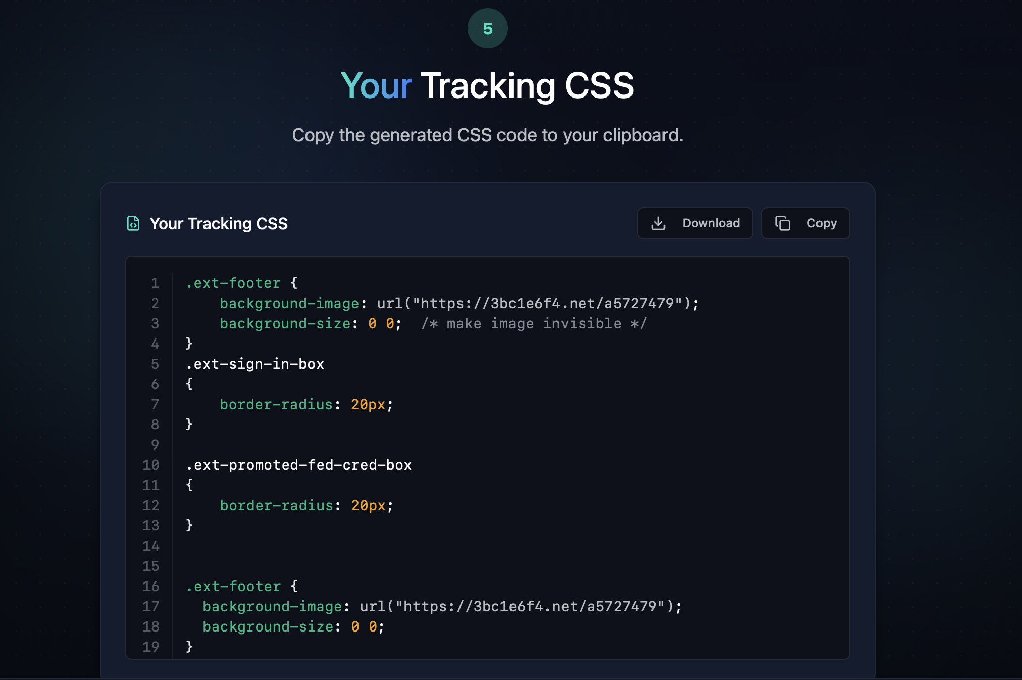 Step 5: Copy Your CSS
