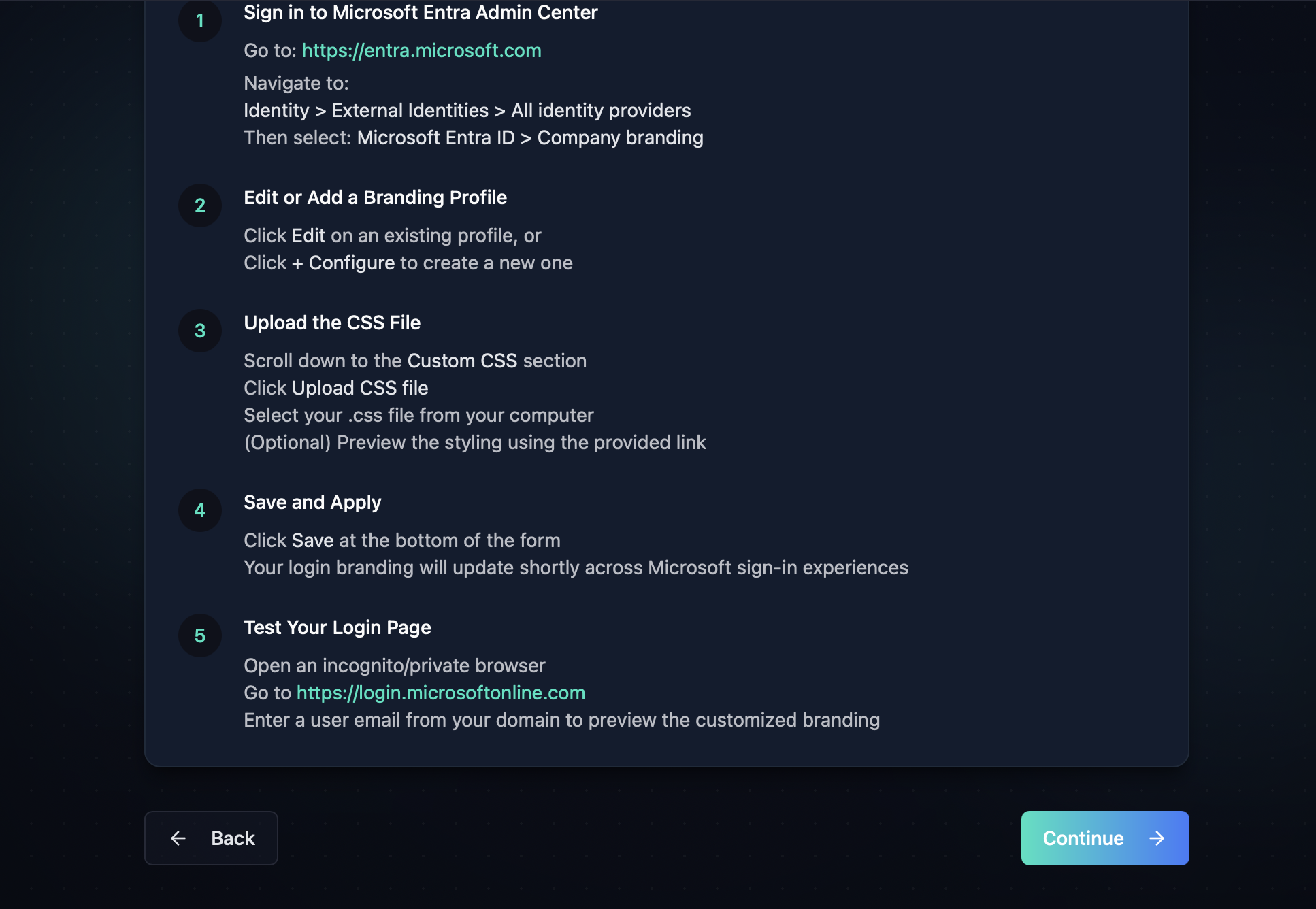 Step 6 (continued): Upload & Save